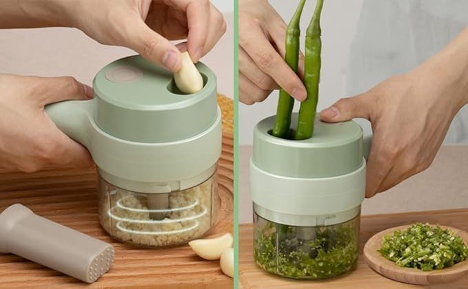 Wireless Handy Electric Vegetable Chopper- 4 in 1 Wireless Handy Electric Vegetable Chopper- 4 in 1