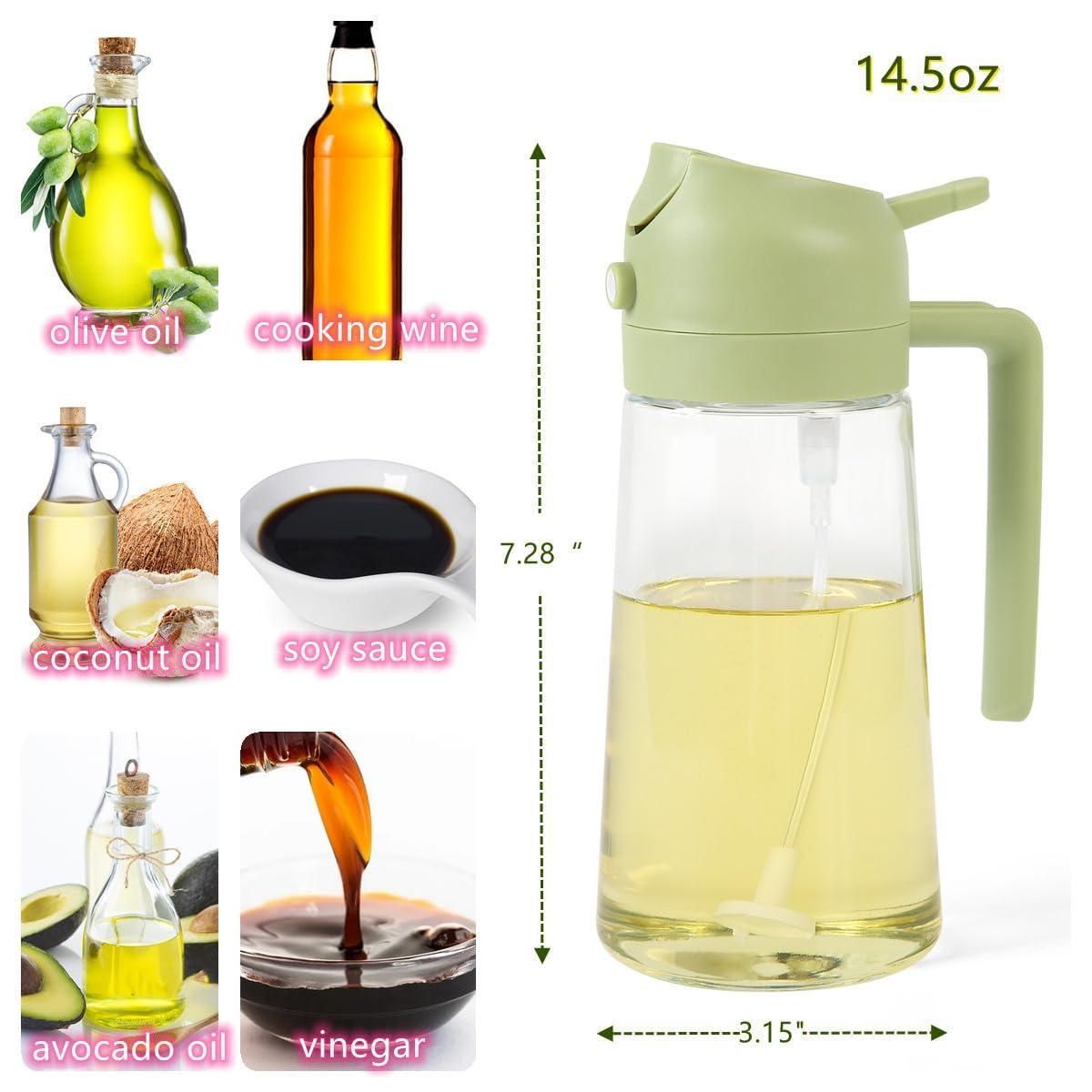 500ml Portable Oil Dispenser – Spray & Pour for Cooking, BBQ, Picnic