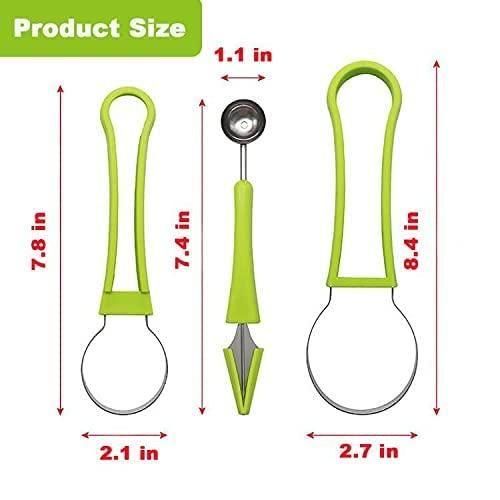 Professional 4-in-1 Watermelon Cutter and Melon Baller Scoop Set