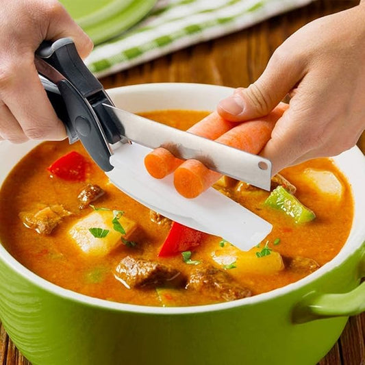 2-in-1 Steel Smart Clever Cutter Kitchen Knife