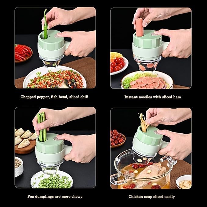 Wireless Handy Electric Vegetable Chopper- 4 in 1 Wireless Handy Electric Vegetable Chopper- 4 in 1