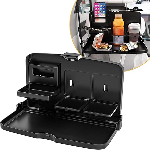 Portable Car Back Seat Cup Table Tray – Convenient & Space-Saving