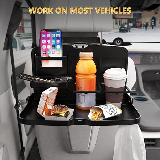 Portable Car Back Seat Cup Table Tray – Convenient & Space-Saving