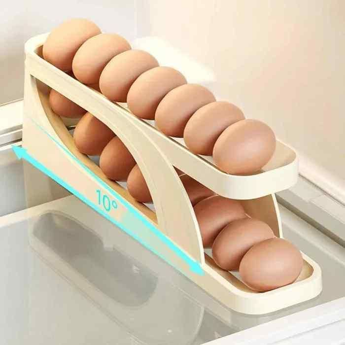 Automatically Rolling Egg Holder Container Display Rack - kitchen - kingdom