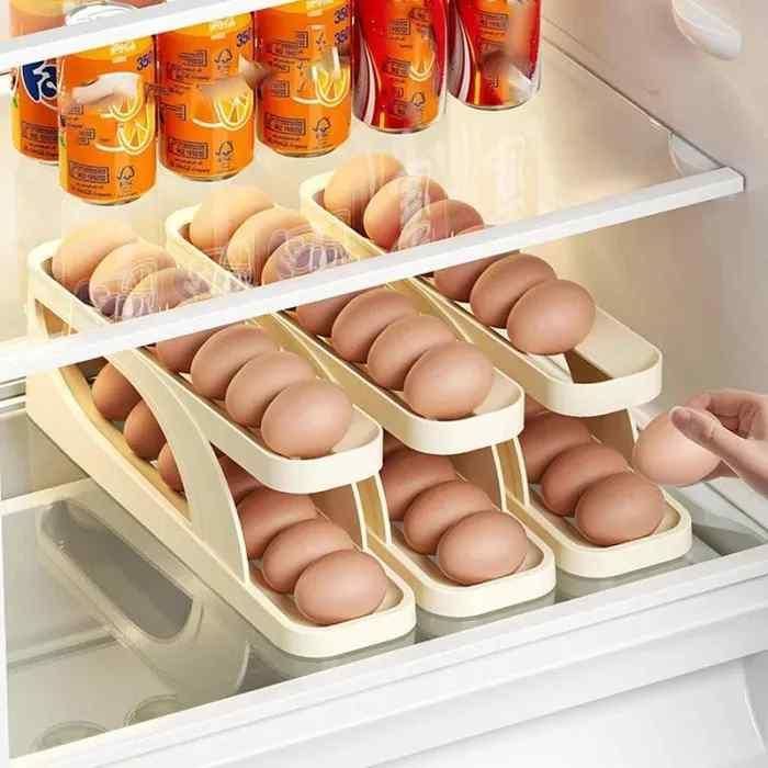 Automatically Rolling Egg Holder Container Display Rack - kitchen - kingdom