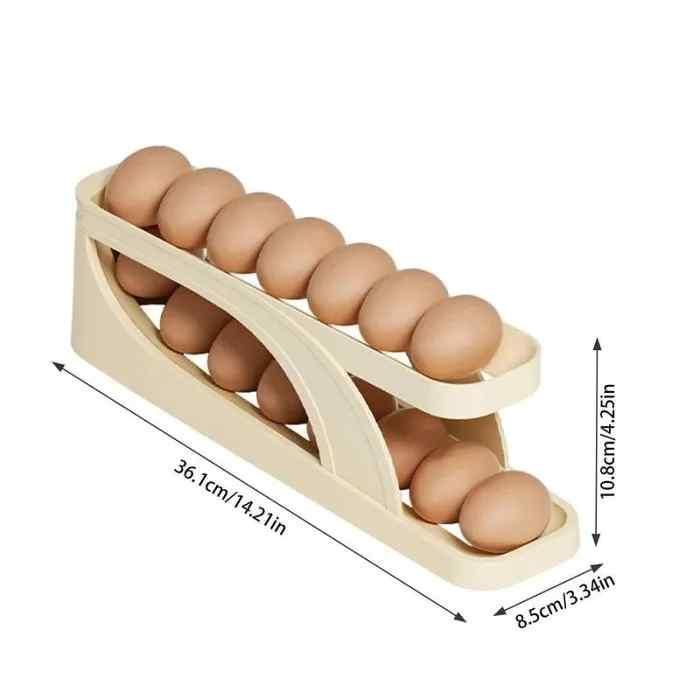 Automatically Rolling Egg Holder Container Display Rack - kitchen - kingdom